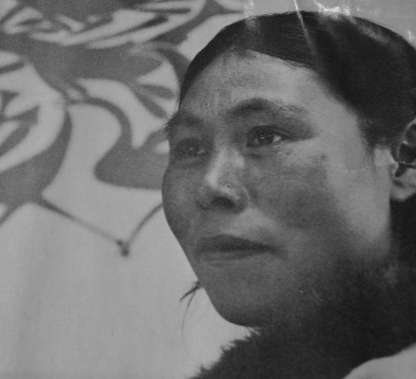 kenojuak-photographed-in-1963-in-front-of-one-of-her-prints